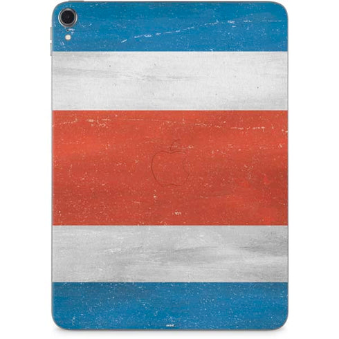 Costa Rican Flag Distressed Apple iPad Pro Skin